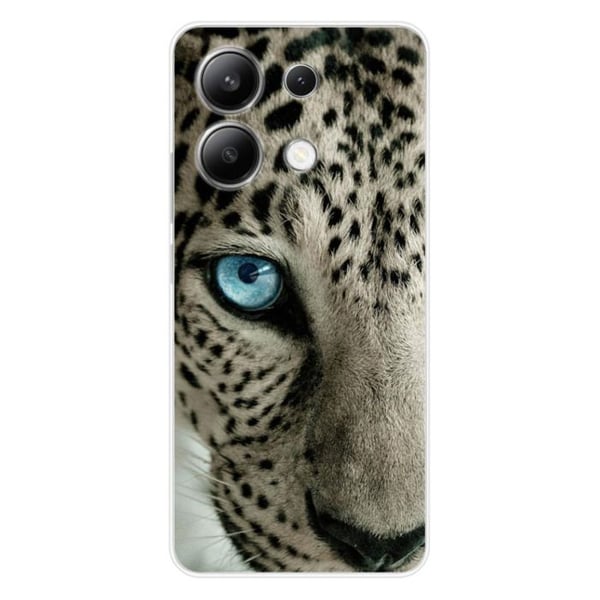 Tryckt silikonfodral som är kompatibelt med Xiaomi Redmi Note 13 4G Leopard eye