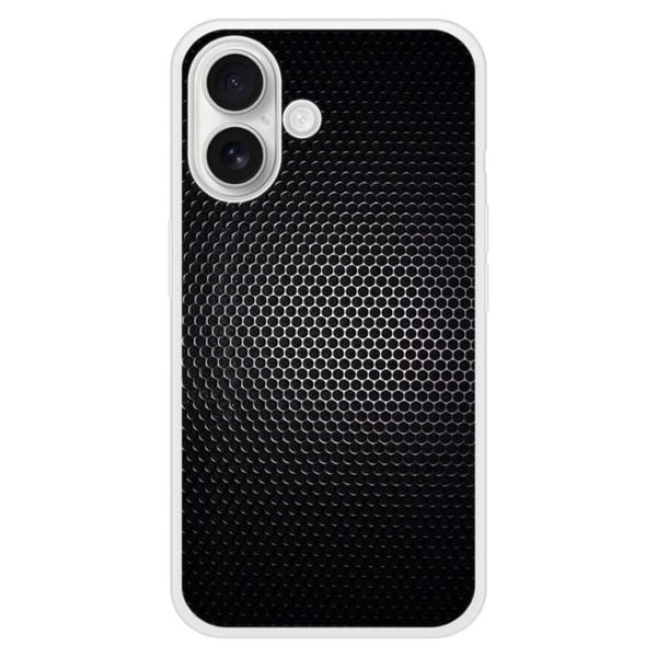 Förstärkt silikonöverdrag med tryck kompatibel med Apple iPhone 16 Plus Dark Metal