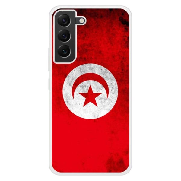 Silikonförstärkt tryckt skal kompatibelt med Samsung Galaxy S22 Plus Tunisienflagga