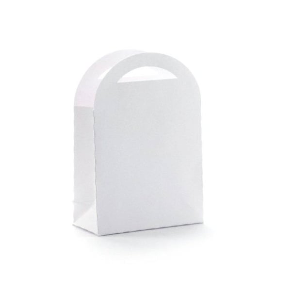 6 GÅVOBUNKAR LITEN VIT PÅSE 70x100 MM
