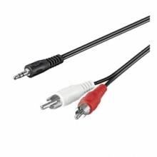 Ljudkabel RCA hane till 3,5 mm stereo - 15 m