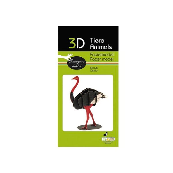 3D-pappermodell - FRIDOLIN - Struts - Laserskuren kartong - 10 x 12,5 x 3,5 cm - Från 8 år
