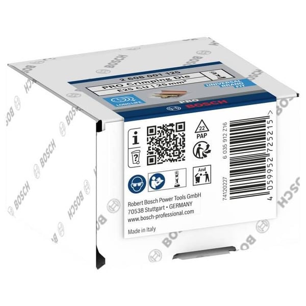 Bosch Tillbehör 2608001125 2608001125 Pressmatris för tubformade kontakter, för tubformad kontakt 25 till 25 mm²