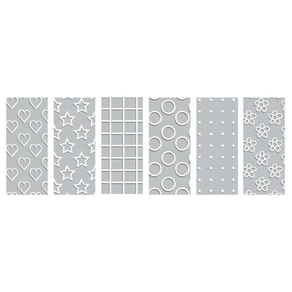 Plastique Dingue - Plastique Fou - Mönster Vita - 6 Ark - 100x130 mm - Idealiskt för Smycken