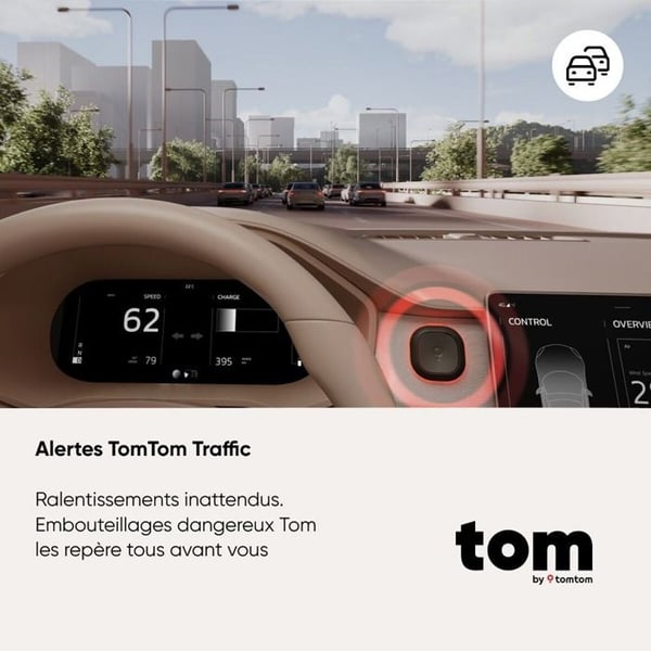 Intelligent Tomtom kørselsassistent til vejadvarsler