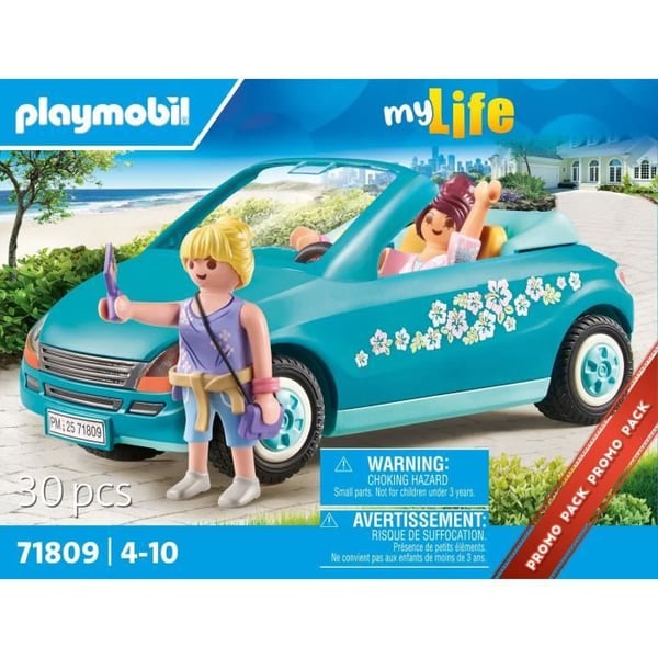 PLAYMOBIL 71809 Cabriolet och unga tjejer med selfie-pinne, My Life, 30 delar, Från 4 år