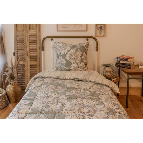 Couette "Tamara" Vändbar för enkelsäng 100% Bomull / 57 Trådar/cm² Fjärilseffekten