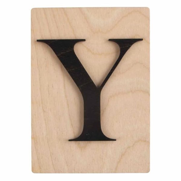 Dekorativt objekt - RAYHER - Y - 14,9 x 10,5 cm - Svart - Massivt trä