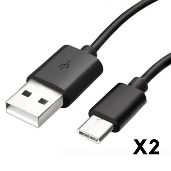 USB-C-kabel för Xiaomi 11T 5G - Xiaomi 11T PRO 5G - USB-C Typ Kabel Svart 1 Meter [LOT 2] Phonillico®