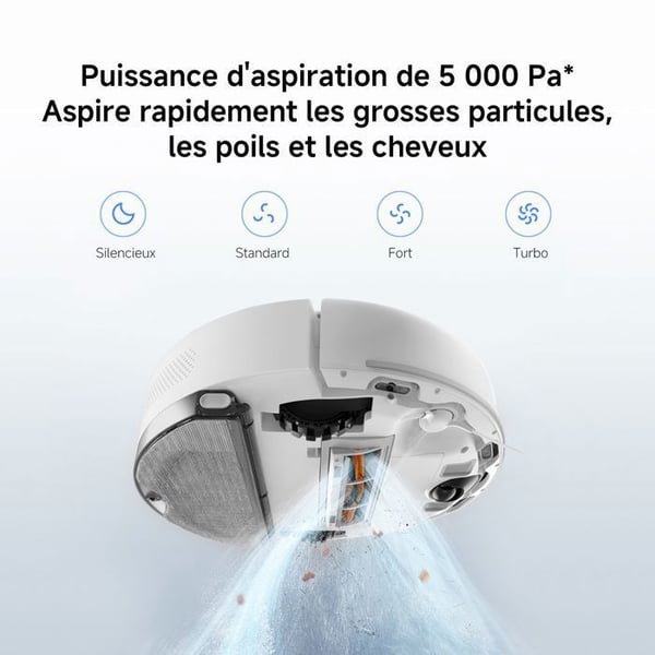 Robotdammsugare Xiaomi Robot Vacuum S40C LDS Kartläggning 5000Pa Moppar och Kontrolleras via WiFi