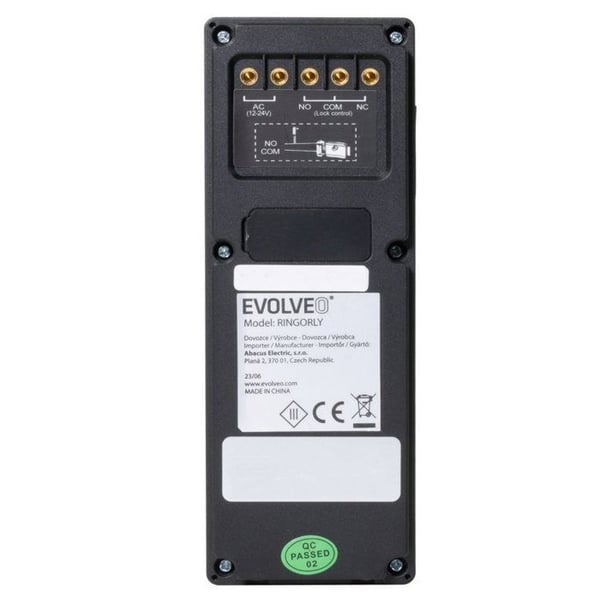 Videodørklokke - EVOLVEO - Ringo RELAY - WiFi 2,4 GHz - Opløsning 1080p - Kompatibel med Apple Home, Google Home