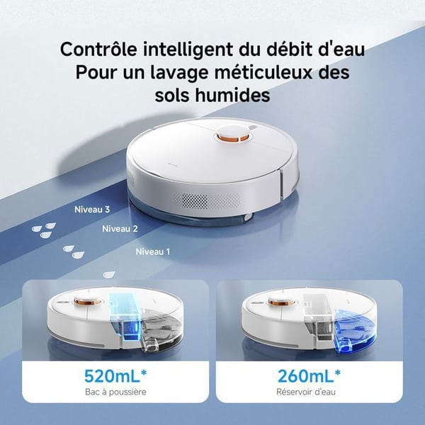 Robotdammsugare Xiaomi Robot Vacuum S40C LDS Kartläggning 5000Pa Moppar och Kontrolleras via WiFi