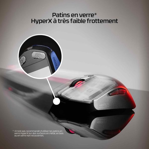 HyperX Pulsefire Haste 2 S Silver trådlös gamingmus