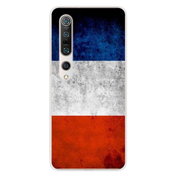 1001Coques - Silikonfodral kompatibelt med Xiaomi Mi 10 Mi 10 Pro - Mönster franska flaggan - Originaldesign tryckt i Frankrike