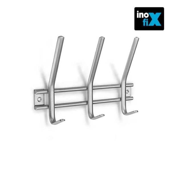 Klädhängare - Inofix - 6 dubbla krokar - Inox - Samtida - Inomhus