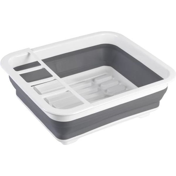 Diskställ - WENKO - Gaia - Fällbart - Plast - Vit-Grå