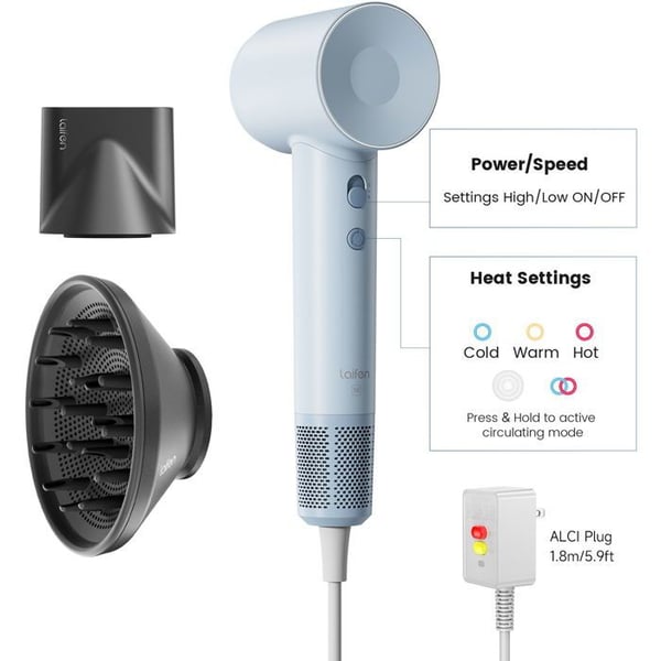 Hårtork - LAIFEN - SWIFT SE SPECIAL - 1500 W - 2 hastigheter - Luftjonisator