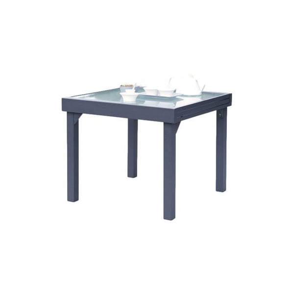 Trädgårdsmöbler Set Modulo T 4 / 8 + F 4 Full Glas Grå Antracit Wilsa Garden