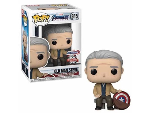 Figur i miniatyr - FUNKO - POP Marvel - Avengers EndGame - Steve gammal - 9 cm - Flerfärgad