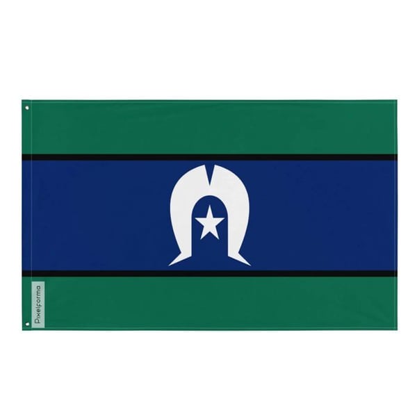 Flagga Torres Sund – 60 x 90 cm – Hållbar Polyester – 2 Metallöglor – Inomhus / Utomhus – Pixelforma