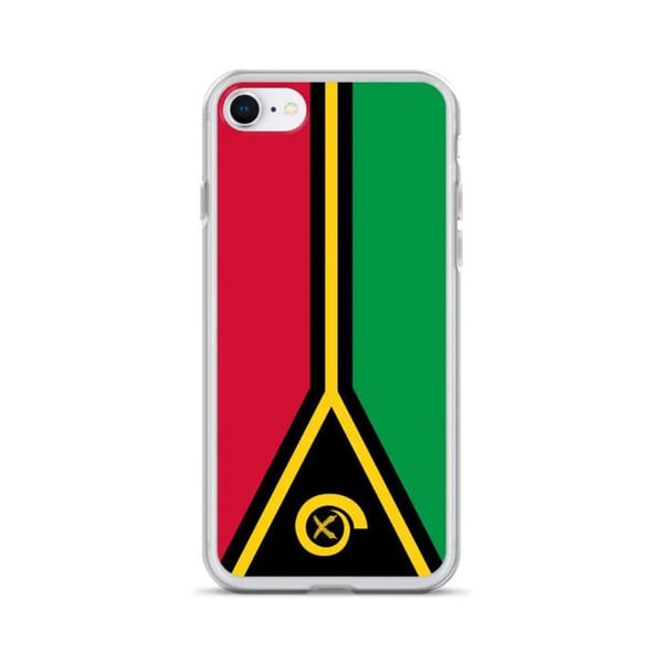 Telefonfodral - PIXELFORMA - Vanuatu flagga - Kompatibel med iPhone 8 - Mjuk - Stötabsorberande