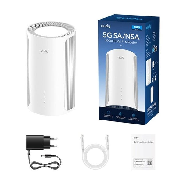 Wi-Fi 6 5G-router - CUDY - P4 (AX3000) - Dubbelband 2,4/5 GHz - 6 interna antenner - WPA3