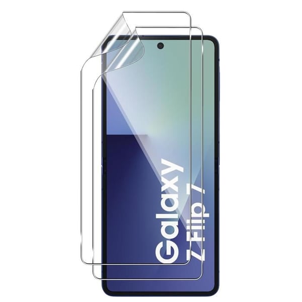 Skärmskydd i plast för Samsung Galaxy Z FLIP 7 [Pack 2] Slitstarkt ultra tunt repbeständigt skydd Phonillico®