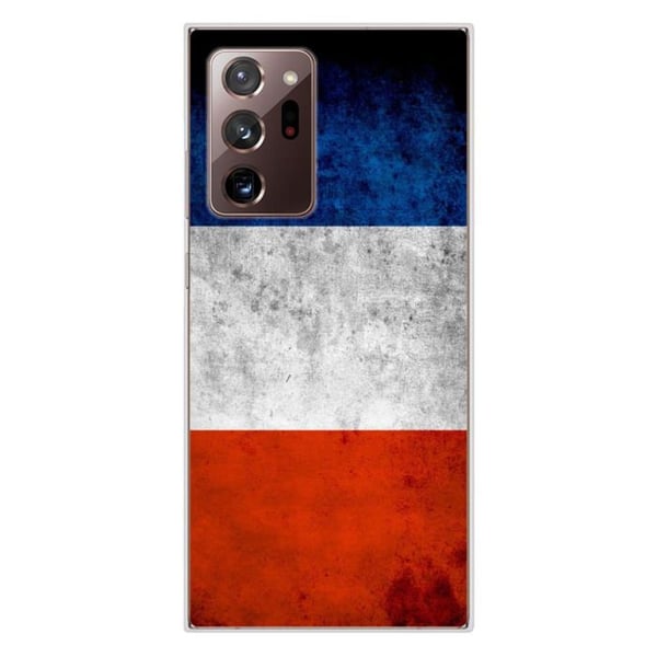 1001Coques - Silikonfodral kompatibelt med Samsung Galaxy Note 20 Ultra - Mönster franska flaggan - Originaldesign tryckt i Frankrike