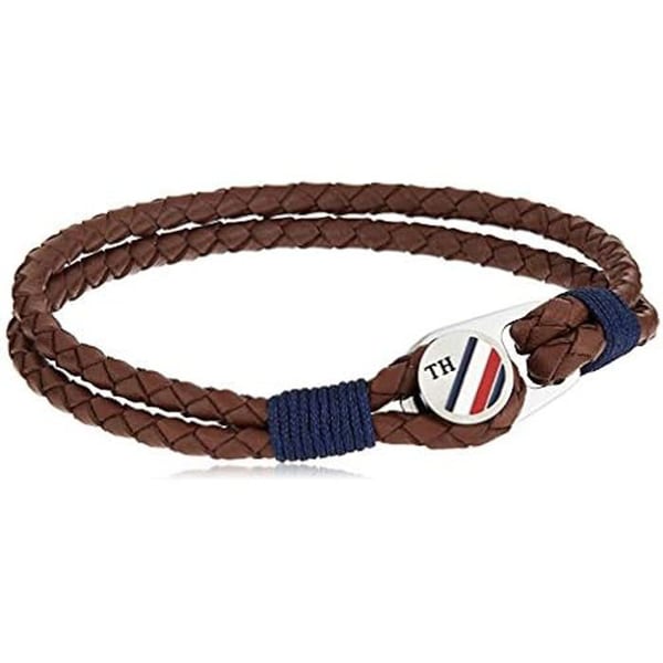 Armband - Tommy Hilfiger - 32012664 - Brunt läder - Rostfritt stål - 19 cm