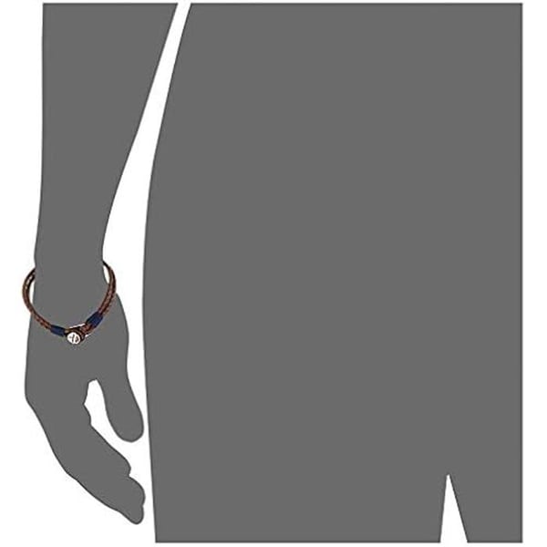 Armband - Tommy Hilfiger - 32012664 - Brunt läder - Rostfritt stål - 19 cm