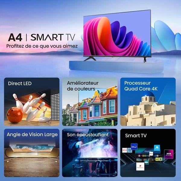 Hisense TV LED 32" HD Ready Smart TV VIDAA Nero