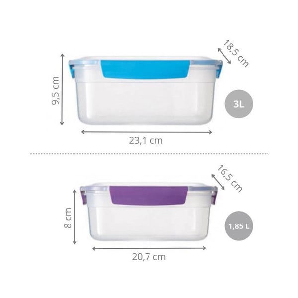 JOSEPH JOSEPH SET 5PZ MATBEHÅLLARE NEST LOCK MULTIFÄRGAD KÖKSACCESSOARER