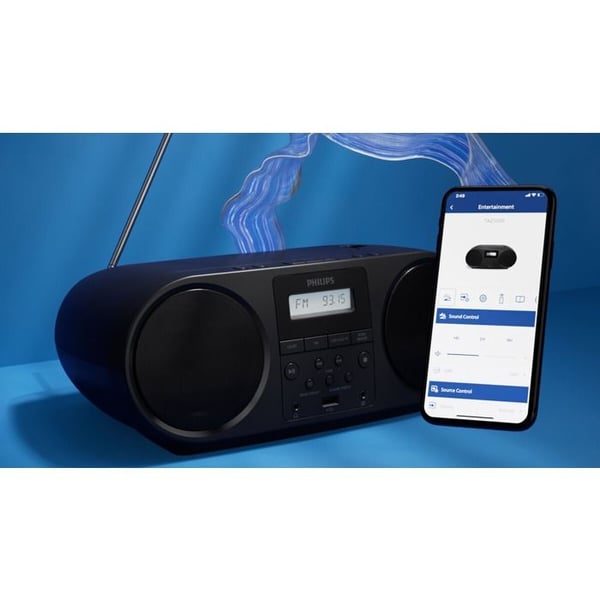 Radio FM Philips TAZ5000 med CD-afspiller Sort