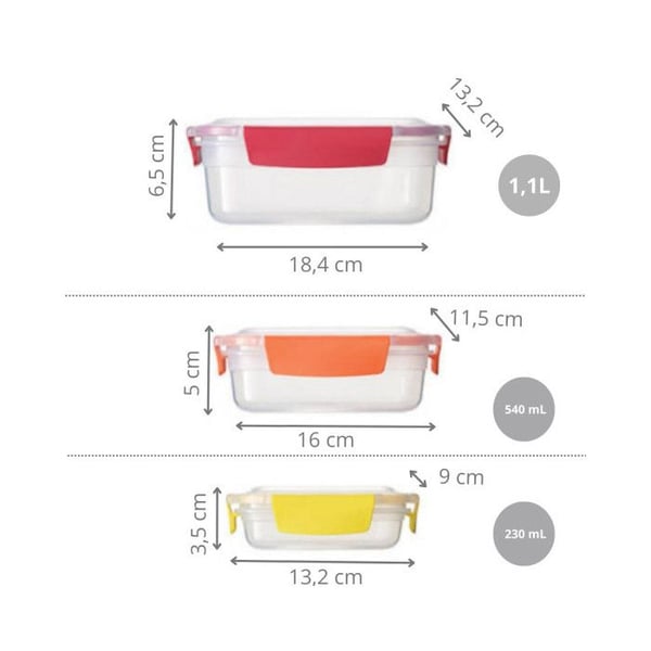 JOSEPH JOSEPH SET 5PZ MATBEHÅLLARE NEST LOCK MULTIFÄRGAD KÖKSACCESSOARER