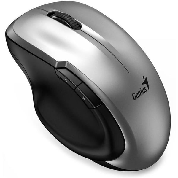 Trådlös mus - GENIUS - Ergo 8200S - Silver - 1200 DPI - 5 tysta knappar