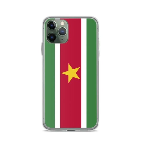 Mobilskal – Surinams flagga – Kompatibel med iPhone 11 Pro – Mjuk fodral – Stöttålig och motstands – Silikon – Pixelforma