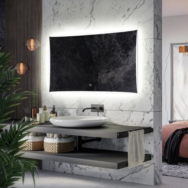 Alasta, LED Spegel med Touch Switch, Lisbona 130x100 cm