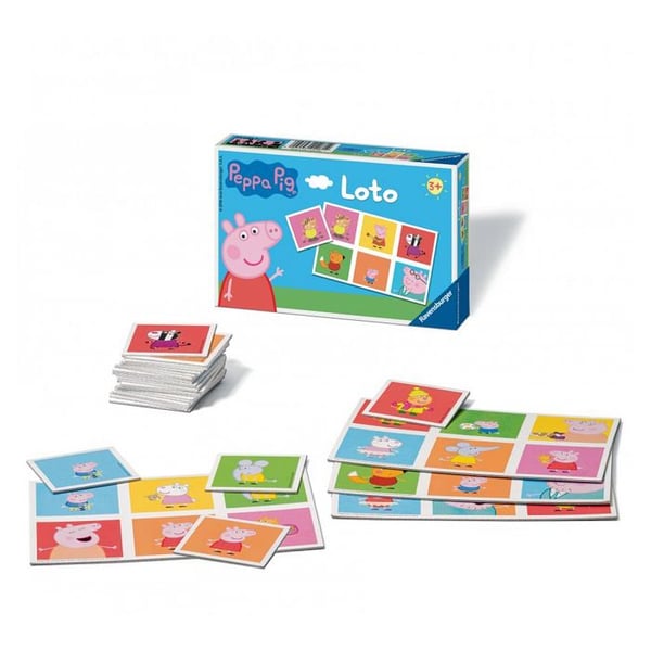 LOTO - RAVENSBURGER - Peppa Pig - För barn från 3 år och uppåt - 2 års garanti - Blå