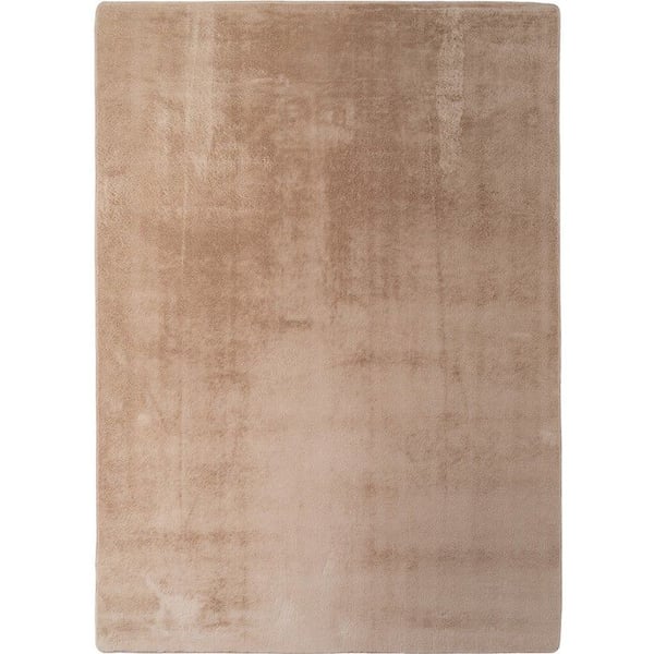 Rund matta - MELIS HOME - Beige - Tvättbar - Halkfri - Mjuk - 60X100 cm