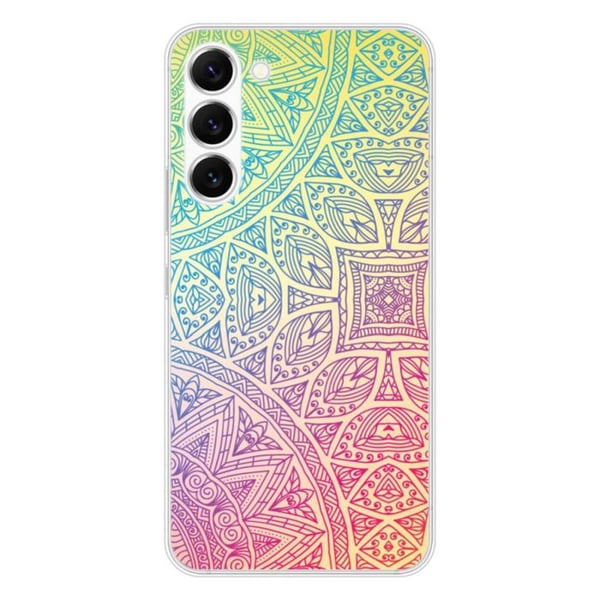 Siliconefodral med tryck - 1001 fodral - Samsung Galaxy S23 - Mandala Pastell - Optimal skydd - TPU Gel