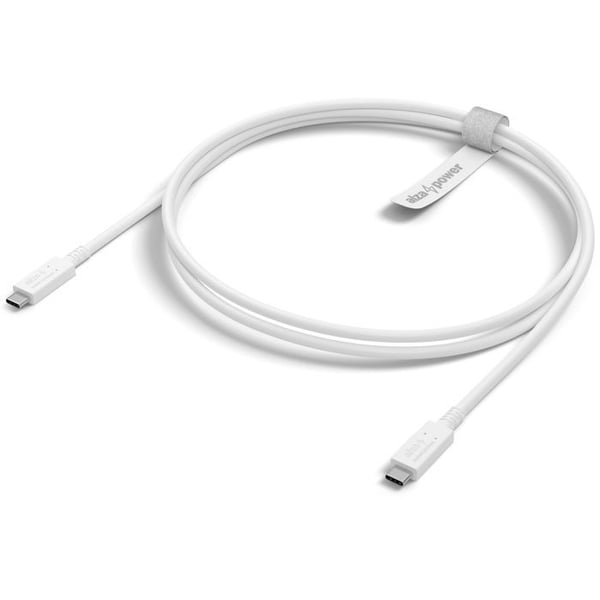 AlzaPower Core USB-C till USB-C USB4 100W 0,5m vit