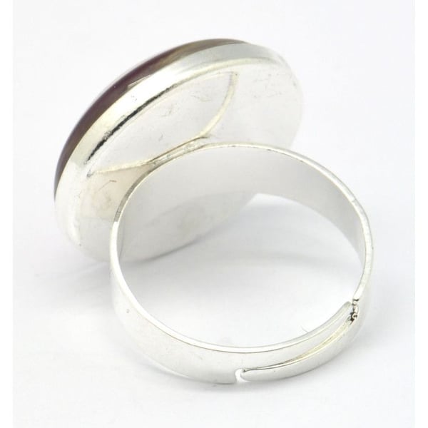 Cocotten - Cabochonring Blomma Lila Bakgrund
