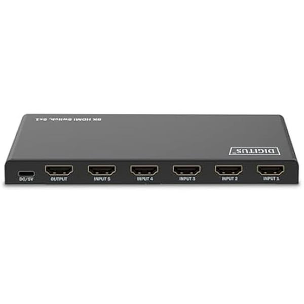 HDMI-omkopplare - DIGITUS - DS-55334 - 5x1 - UHD 8K/60 Hz - HDCP 2.3 - HDMI 2.1