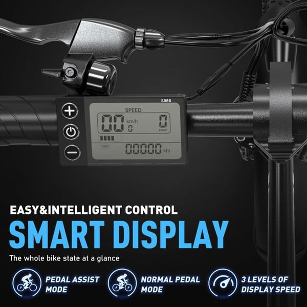 Sähköpyörä VAE COLORWAY 20×3,0 Isot Renkaat - EBike MTB - Akka 36V12Ah - 35-90 KM Moottori 250W - Musta