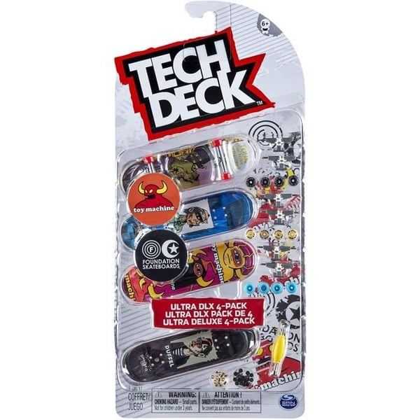 Pakke 4 Finger Skates Tech Deck - Skateboards til at tilpasse 96 mm - Tilfældig model