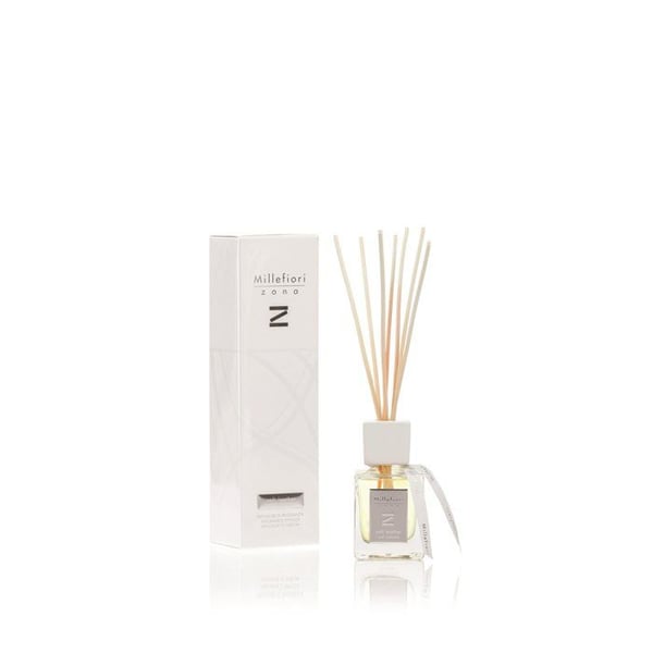 Diffusor med stickor - MILLEFIORI - Zona Soft Leather - 100 ml - Trädoft - 7 stickor