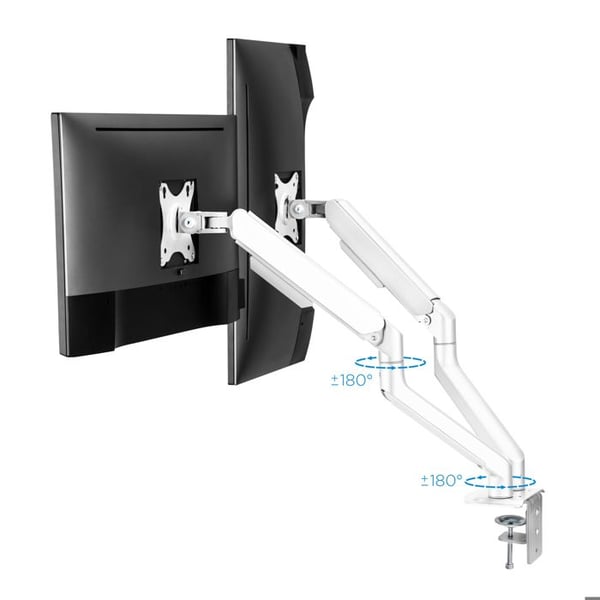 Bordstöd - OCIODUAL - TOOQ DB4132TNR-W - Neutralt - 17" till 32" - VESA 75x75/100x100