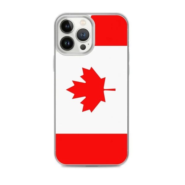 Mobilskal – Kanadas flagga – Kompatibel med iPhone 13 Pro Max – Mjuk fodral – Slitstark och stötresistent - Silikon - Pixelforma