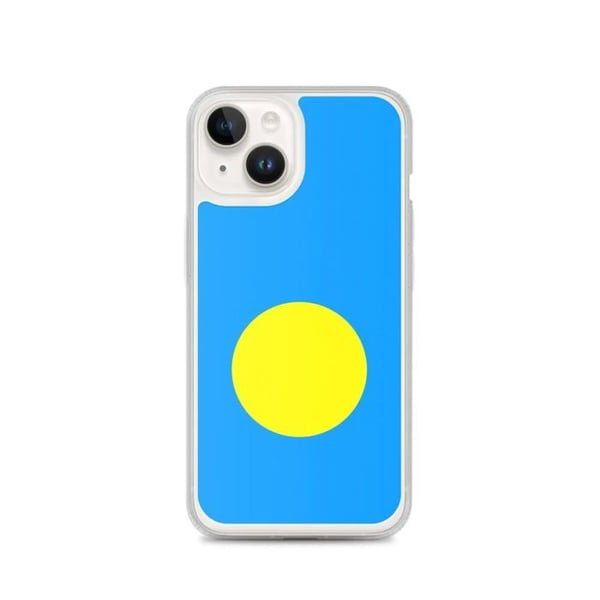 Mobilskal – Palauernas flagga – Kompatibel med iPhone 14 – Slinky skal – Slitstark och stötbeständig - Silikon - Pixelforma