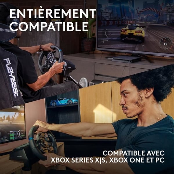 G923 racinghjul och pedaler - Logitech G - Kompatibel med Xbox-serien X/S, One och PC